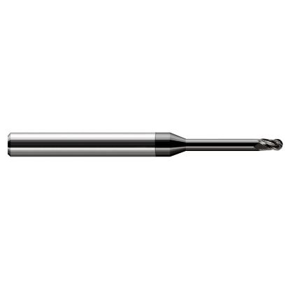 Picture of HARVEY Tool 34210-C4 .010 BALL Carbide STB FL 8x RCH EM, DIAMND End Mill Standard Flute Standard Helix Carbide Diamond Single End Ball Nose