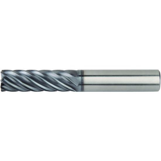 Picture of HANITA/WIDIA 7V1E19007BT DIA 3/4 SH 0.7500 LOC 2.2500 OAL 5.00 End Mill Standard Flute Variable Helix Carbide AlTiN Single End Corner Radius 0.0300 0.76MM VariMill III