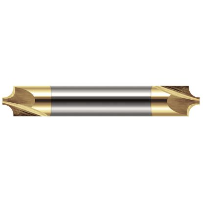 Picture of HARVEY Tool 46187-C1 .187 R Carbide CREM, DE,2 FL,TiN Corner Rounder Carbide TiN Double End Corner Rounder 0.1870 4.75MM