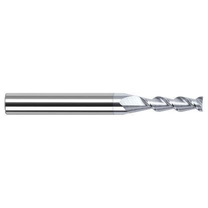 Picture of HARVEY Tool 24208-C8 .125 D x 45 HELIX Carbide EM, 2 FL TiB2 End Mill Standard Flute Standard Helix Carbide TiB2 Single End Ball Nose