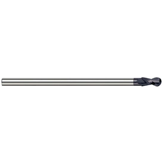 Picture of HARVEY Tool 24740-C3 5/8 D x 1/2 Shank BALL EM, 2 FL AlTiN End Mill Standard Flute Standard Helix Carbide AlTiN Single End Ball Nose