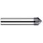 Picture of HARVEY Tool 72423-C3 3/16 DIA x 22.5 DEG Chamfer , 2 FL, AlTiN Chamfer Mill Carbide AlTiN Single End Cham Mill