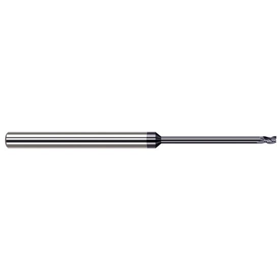 Picture of HARVEY Tool 48910-C3 .010 DIA Carbide STB FL 15x RCH EM, AlTiN End Mill Standard Flute Standard Helix Carbide AlTiN Single End Square Sharp