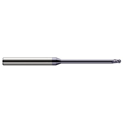 Picture of HARVEY Tool 49210-C3 .010 DIA BALL STB FL 15x RCH EM, AlTiN End Mill Standard Flute Standard Helix Carbide AlTiN Single End Ball Nose