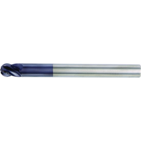 Picture of HANITA/WIDIA TF4VP016016 DIA 5/8 SH 0.6250 LOC 0.7500 OAL 6.00 End Mill Standard Flute High Helix Carbide TiAlN Single End Ball Nose VariMill
