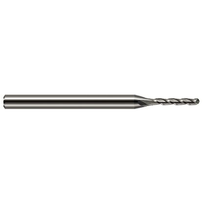 Picture of HARVEY Tool 12632 DIA 1/2 LOC 2.00 OAL 4.00 End Mill Standard Flute Standard Helix Carbide Uncoated Single End Ball Nose