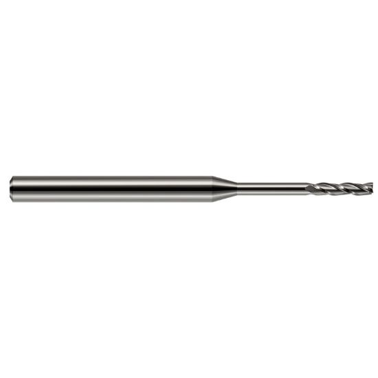 Picture of HARVEY Tool 13610 DIA 0.25MM LOC 0.0500 OAL 2.50 End Mill Standard Flute Standard Helix Carbide Uncoated Single End Square Sharp