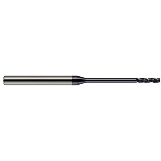 Picture of HARVEY Tool 948220-C3 .020 DIA Long FL SQ EM, 15x RCH, AlTiN End Mill Standard Flute Standard Helix Carbide AlTiN Single End Square Sharp