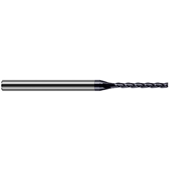 Picture of HARVEY Tool 951320-C3 .020 DIA Carbide 10x Long Flute EM, AlTiN End Mill Standard Flute Standard Helix Carbide AlTiN Single End Square Sharp