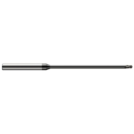 Picture of HARVEY Tool 40131-C4 .031 DIA BALL STB FL 25x RCH EM, DIAMOND End Mill Standard Flute Standard Helix Carbide Diamond Single End Ball Nose