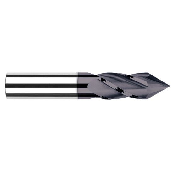 Picture of HARVEY Tool 15424-C3 3/8 DIA x 60 Carbide Drill /Mill, AlTiNDrill /Mill Carbide AlTiN Single End Drill Point