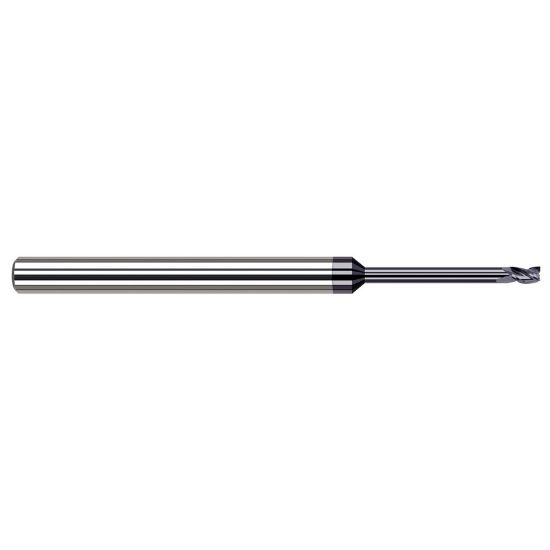 Picture of HARVEY Tool 982110-C3 .010 DIA Carbide STB FL 10x RCH EM, AlTiN End Mill Standard Flute Standard Helix Carbide AlTiN Single End Square Sharp