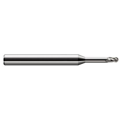 Picture of HARVEY Tool 860662 DIA 0.062 LOC 0.0930 OAL 2.50 End Mill Standard Flute Standard Helix Carbide Uncoated Single End Ball Nose