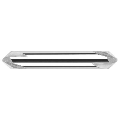 Picture of HARVEY Tool 18645 1/2 DIA x 45 DEG Carbide Chamfer , DBL End Chamfer Mill Carbide Uncoated Double End Cham Mill