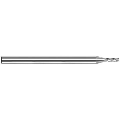 Picture of HARVEY Tool 50108 .125 D V-HELIX NF, 3x LOC, 3 FL End Mill Standard Flute Standard Helix Carbide Uncoated Single End Square Sharp
