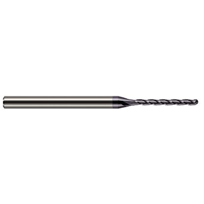 Picture of HARVEY Tool 36031-C3 .031 BALL Carbide 15x Long Flute EM, AlTiN End Mill Standard Flute Standard Helix Carbide AlTiN Single End Ball Nose