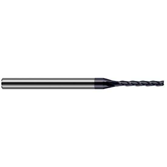 Picture of HARVEY Tool 826878-C3 .078 DIA Carbide 8x Long FL EM, 4 FL, AlTiN End Mill Standard Flute Standard Helix Carbide AlTiN Single End Square Sharp