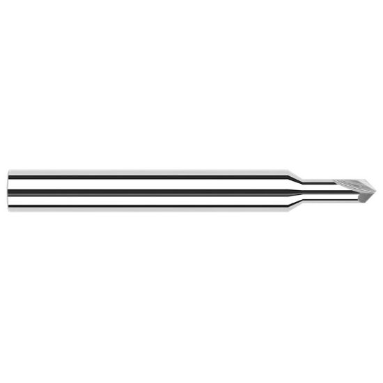 Picture of HARVEY Tool 874345 LOC 0.0470 OAL 2.50 End Mill Standard Flute Standard Helix Carbide Uncoated Single End Ball Nose