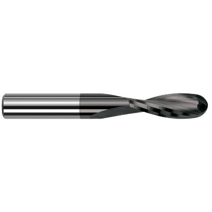 Picture of HARVEY Tool 49632-C4 1/2 BALL x 1-1/2 LOC PLAS, 2 FL, DIAMOND End Mill Standard Flute Standard Helix Carbide Diamond Single End Ball Nose