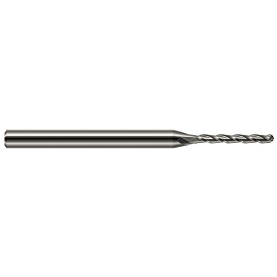 Picture of HARVEY Tool 957220 DIA 0.02 LOC 0.20 OAL 2.50 End Mill Standard Flute Standard Helix Carbide Uncoated Single End Square Sharp