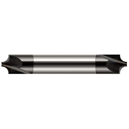 Picture of HARVEY Tool 46020-C4 .020 R Carbide CREM, DE, 2 FL DIAMOND Corner Rounder Carbide Diamond Double End Corner Rounder 0.0200 0.51MM