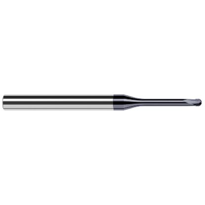 Picture of HARVEY Tool 32116-C6 .250 DIA BALL HARD Mill, 8x RCH, 2 FL End Mill Standard Flute Standard Helix Carbide AlTiN Single End Ball Nose