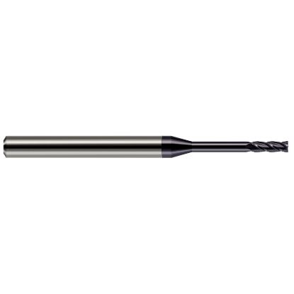Picture of HARVEY Tool 76230-C3 .030 DIA Carbide Long RCH EM-2 FL, AlTiN End Mill Standard Flute Standard Helix Carbide AlTiN Single End Square Sharp