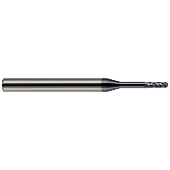 Picture of HARVEY Tool 76870-C3 .070 BALL Carbide LG RCH EM-4 FL AlTiN End Mill Standard Flute Standard Helix Carbide AlTiN Single End Ball Nose