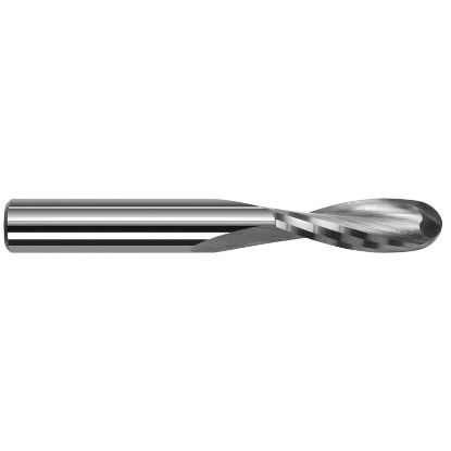 Picture of HARVEY Tool 49632 .5000 BALL x 1.500 LOC PLAS, 2 FL End Mill Standard Flute Standard Helix Carbide Uncoated Single End Ball Nose