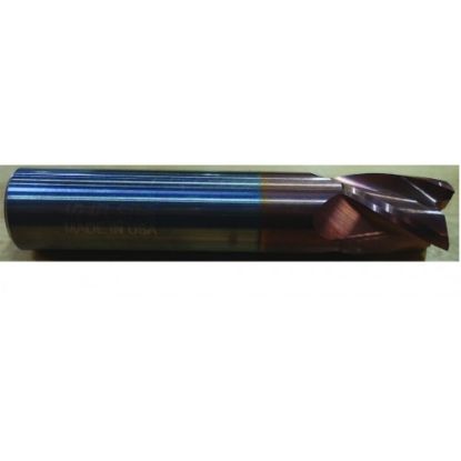 Picture of HTC 111-4750 DIA 3/4 SH 0.7500 LOC 1.00 OAL 3.00 End Mill Standard Flute Standard Helix Carbide TiCN Single End Square Sharp