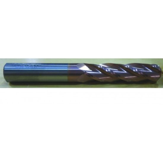 Picture of HTC 159-2750 DIA 3/4 SH 0.7500 LOC 2.2500 OAL 5.00 End Mill Standard Flute Standard Helix Carbide TiCN Single End Ball Nose