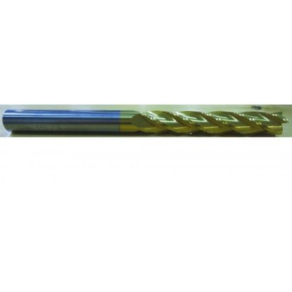 Picture of HTC 172-4625 DIA 5/8 SH 0.6250 LOC 3.00 OAL 6.00 End Mill Standard Flute Standard Helix Carbide TiN Single End Square Sharp