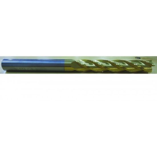Picture of HTC 172-4625 DIA 5/8 SH 0.6250 LOC 3.00 OAL 6.00 End Mill Standard Flute Standard Helix Carbide TiN Single End Square Sharp
