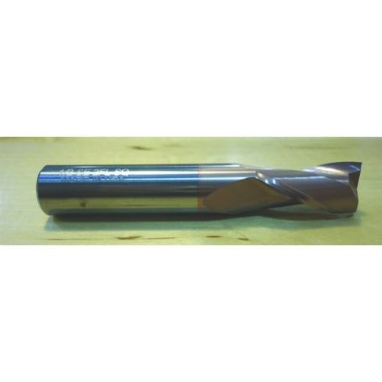 Picture of HTC 127-2100 DIA 1 SH 1.00 LOC 1.50 OAL 4.00 End Mill Standard Flute Standard Helix Carbide TiCN Single End Square Sharp