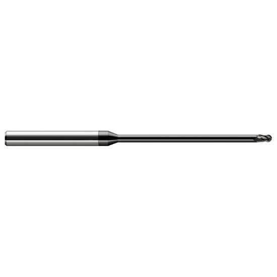 Picture of HARVEY Tool 59420-C4 .020 DIA BALL STB FL 20x RCH EM, DIAMOND End Mill Standard Flute Standard Helix Carbide Diamond Single End Ball Nose