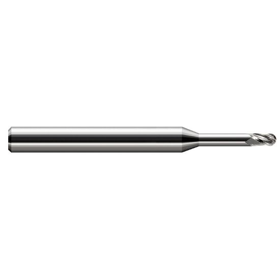 Picture of HARVEY Tool 860620 DIA 0.02 LOC 0.0300 OAL 2.50 End Mill Standard Flute Standard Helix Carbide Uncoated Single End Ball Nose