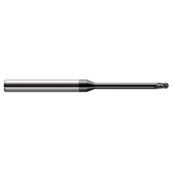 Picture of HARVEY Tool 35716-C4 .250 BALL Carbide STB FL 12x RCH EM, DIAMND End Mill Standard Flute Standard Helix Carbide Diamond Single End Ball Nose