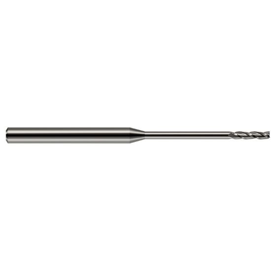 Picture of HARVEY Tool 948210 DIA 0.25MM LOC 0.0500 OAL 2.50 End Mill Standard Flute Standard Helix Carbide Uncoated Single End Square Sharp