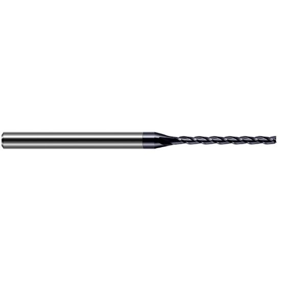 Picture of HARVEY Tool 35847-C3 .047 DIA Carbide 15x Long Flute EM, AlTiN End Mill Standard Flute Standard Helix Carbide AlTiN Single End Square Sharp