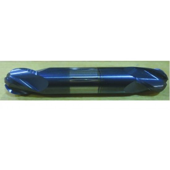 Picture of HTC 205-4750 DIA 3/4 SH 0.7500 LOC 0.8750 OAL 4.00 End Mill Standard Flute Standard Helix Carbide AlTiN Double End Ball Nose