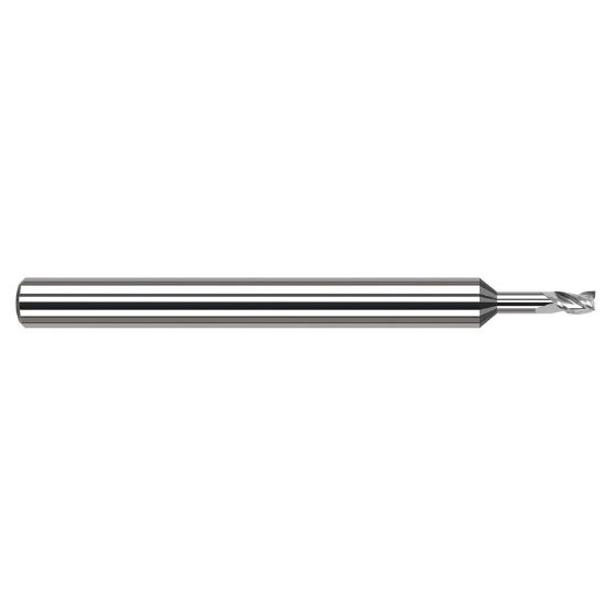 Picture of HARVEY Tool 945616 DIA 1/4 LOC 0.3750 OAL 4.00 End Mill Standard Flute Standard Helix Carbide Uncoated Single End Square Sharp