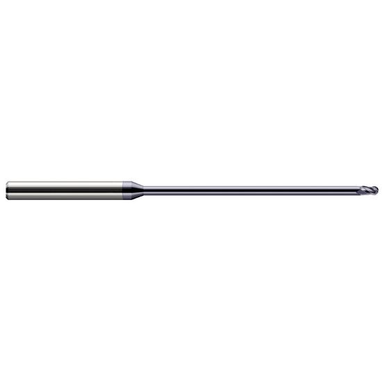 Picture of HARVEY Tool 40115-C3 .015 BALL Carbide STB FL 25x RCH EM, AlTiN End Mill Standard Flute Standard Helix Carbide AlTiN Single End Ball Nose