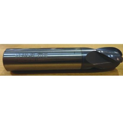 Picture of HTC 115-3100 DIA 1 SH 1.00 LOC 1.00 OAL 3.00 End Mill Standard Flute Standard Helix Carbide AlTiN Single End Ball Nose