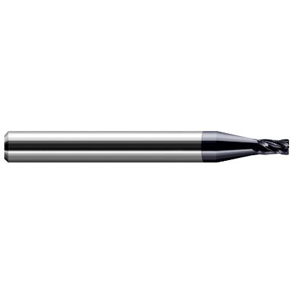 Picture of HARVEY Tool 74545-C3 .500 D x .045 R CRAD EM, 4 FL, AlTiN End Mill Standard Flute Standard Helix Carbide AlTiN Single End Ball Nose