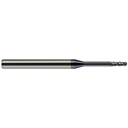 Picture of HARVEY Tool 76831-C3 .031 BALL Carbide LG RCH EM-4 FL AlTiN End Mill Standard Flute Standard Helix Carbide AlTiN Single End Ball Nose