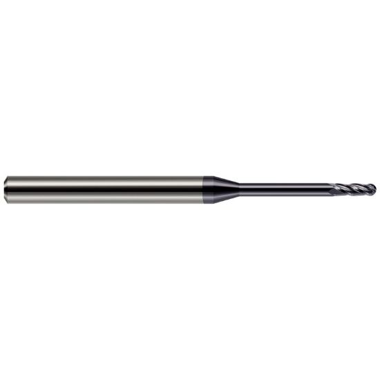Picture of HARVEY Tool 76850-C3 .050 BALL Carbide LG RCH EM-4 FL AlTiN End Mill Standard Flute Standard Helix Carbide AlTiN Single End Ball Nose