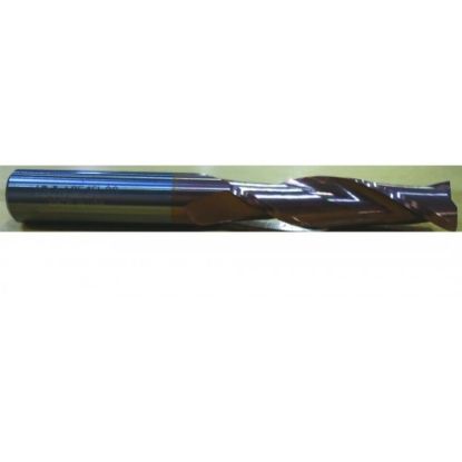 Picture of HTC 154-2625 DIA 5/8 SH 0.6250 LOC 2.2500 OAL 5.00 End Mill Standard Flute Standard Helix Carbide TiCN Single End Square Sharp