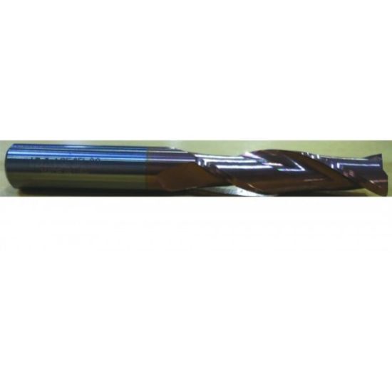 Picture of HTC 154-2625 DIA 5/8 SH 0.6250 LOC 2.2500 OAL 5.00 End Mill Standard Flute Standard Helix Carbide TiCN Single End Square Sharp