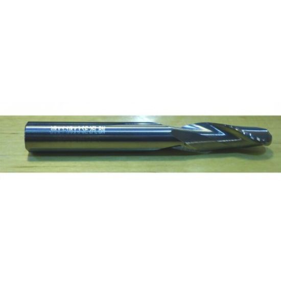 Picture of HTC 155-2750 DIA 3/4 SH 0.7500 LOC 2.2500 OAL 5.00 End Mill Standard Flute Standard Helix Carbide Uncoated Single End Ball Nose