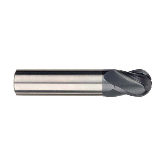 Picture of IMCO 32672 DIA 20MM SH 0.7874 LOC 1.4961 OAL 4.0945 End Mill Standard Flute Standard Helix Carbide AlTiN Single End Ball Nose General Purpose